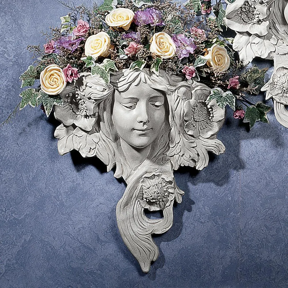 French Greenmen Planter Wall Sculpture: Le Printemps