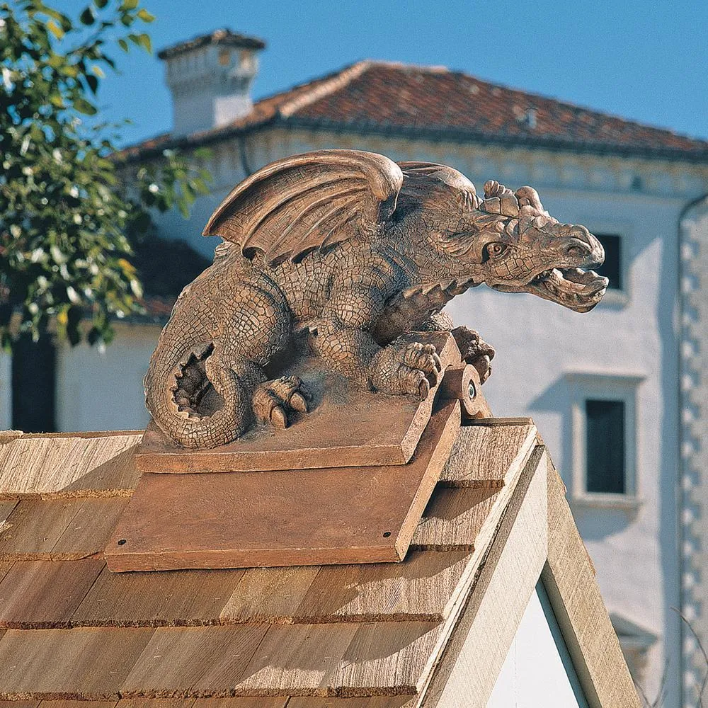 Apex the Winged Dragon Sculptural Roof Cresting
