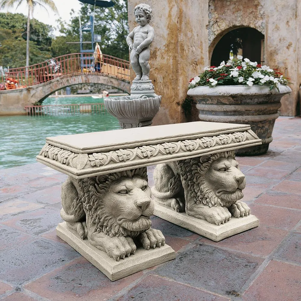 Grand Lion of Saint John's Square Sculptural Bench