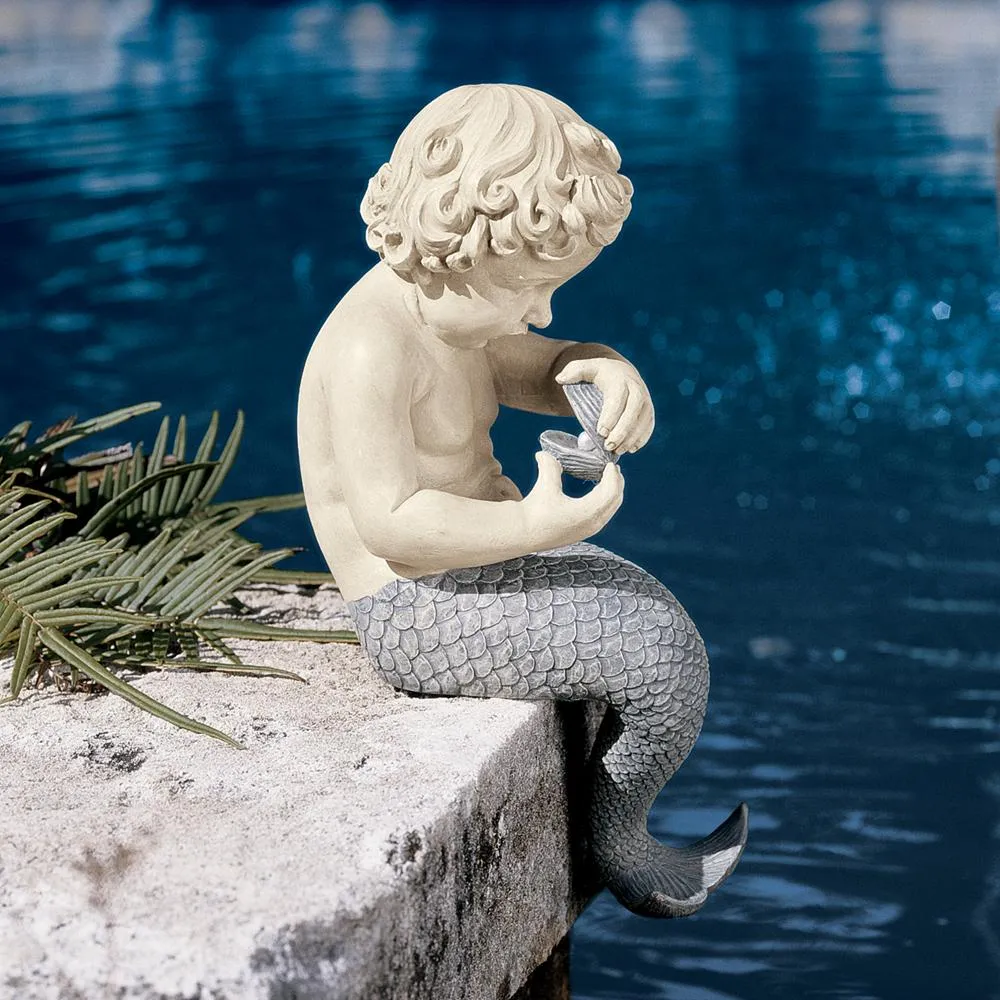 The Ocean's Little Treasures Merboy Statue
