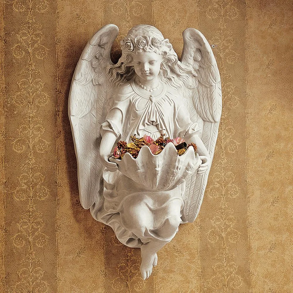 Brixton Abbey Angel Shell Font Wall Sculpture: Each