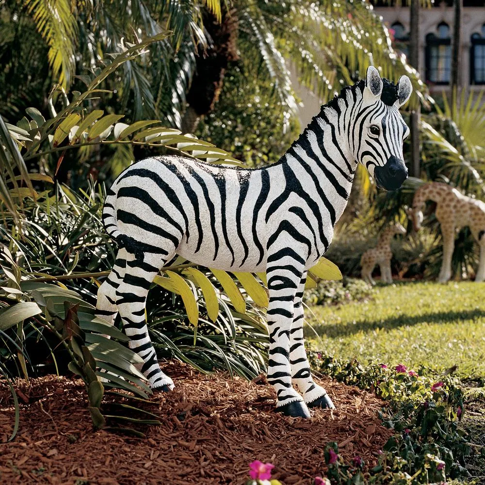 Zairen the Zebra Garden Statue