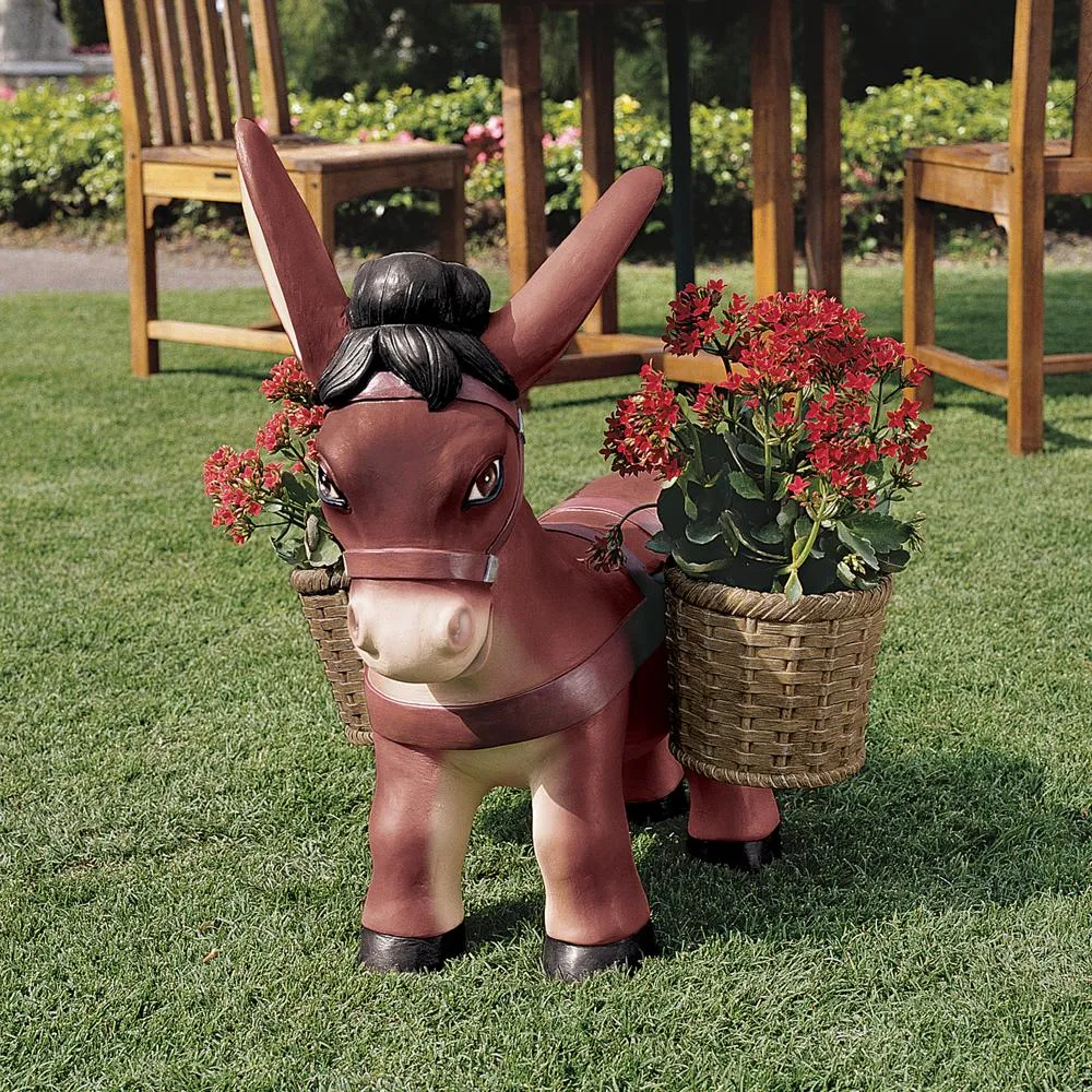 Pancho the Burro Donkey Planter Statue
