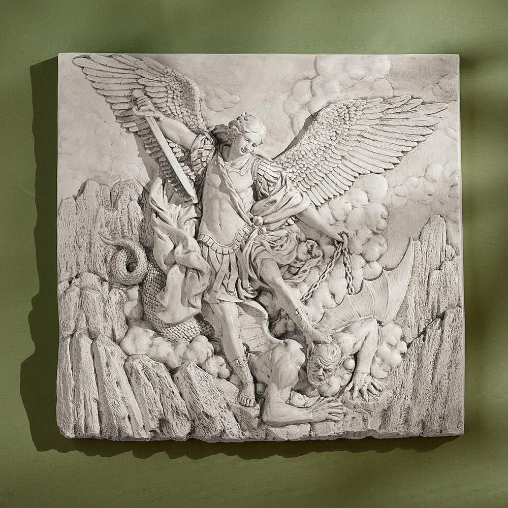 Saint Michael the Archangel Sculptural Wall Frieze