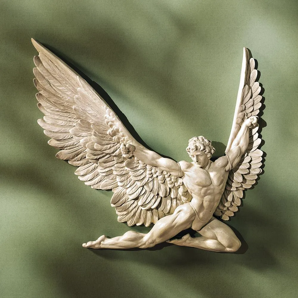 Icarus Tragic Mythical Greek Figure Wall Sculpture
