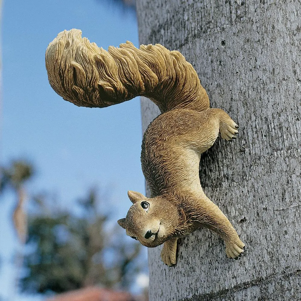Simone the Squirrel Hanging Statue