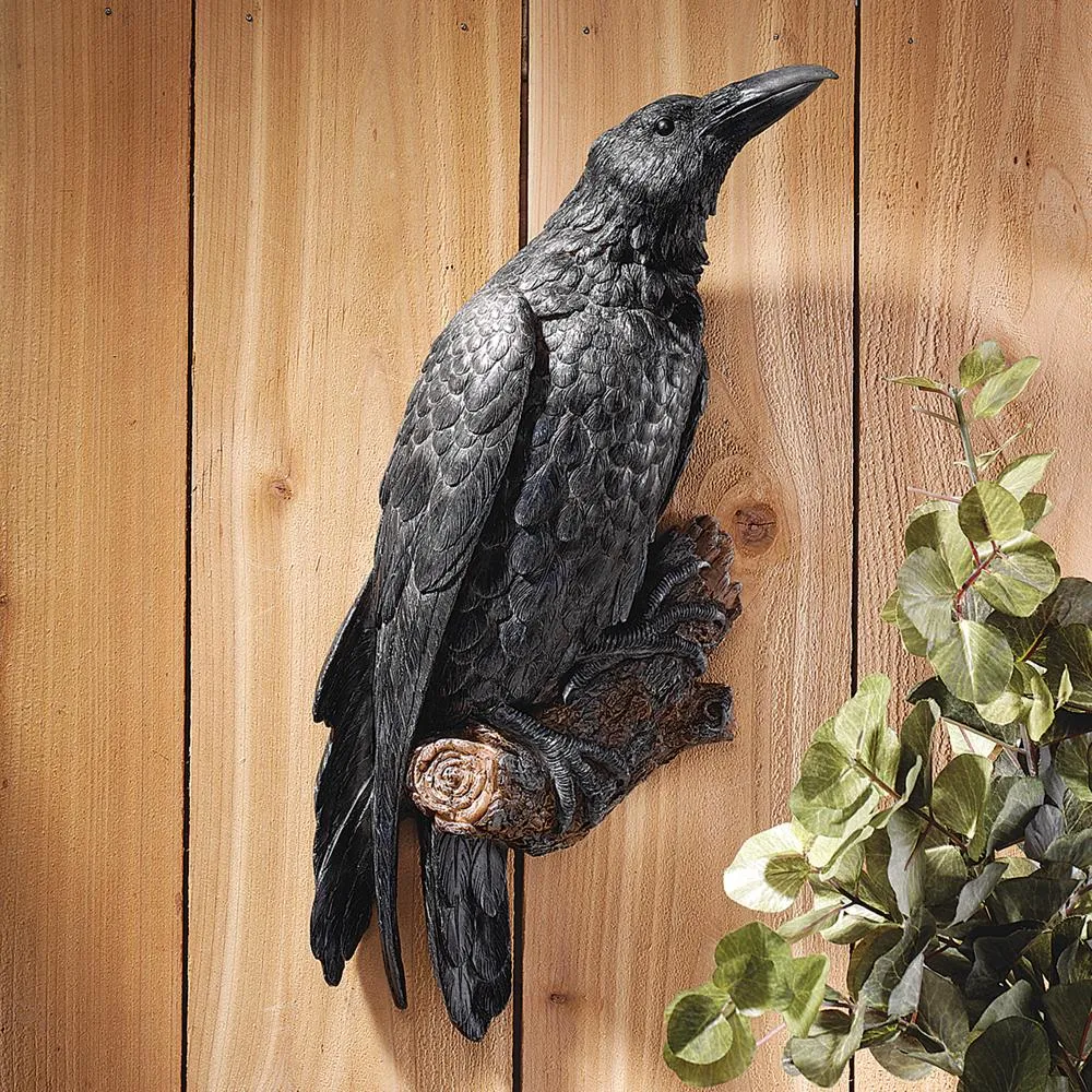 Raven's Perch Wall Sculpture: Each
