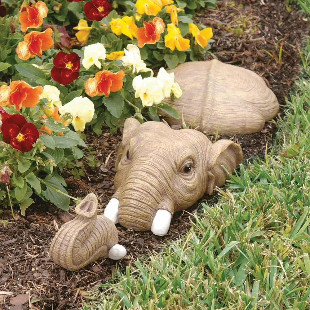 In For a Swim Elephant Lawn Statue