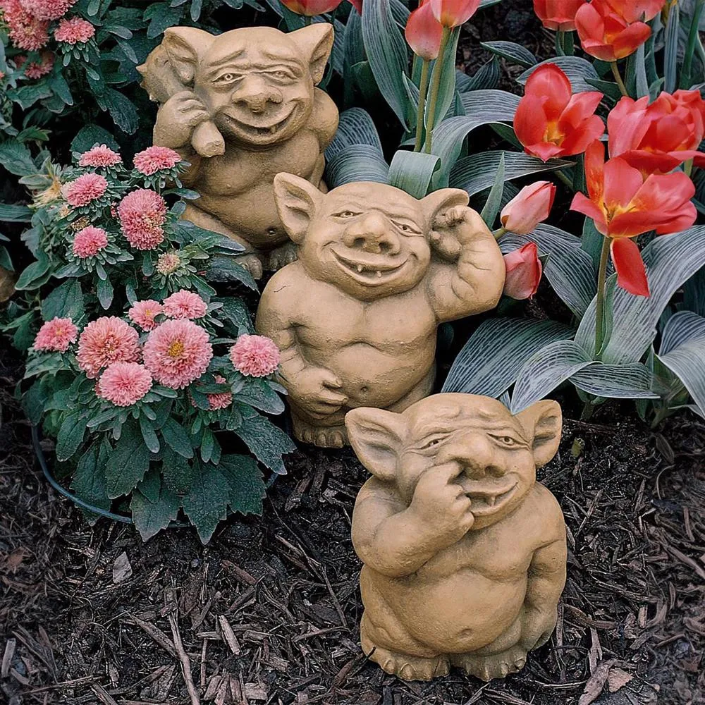 The Picc-a-Dilly Gargoyle Statues: Set of Three