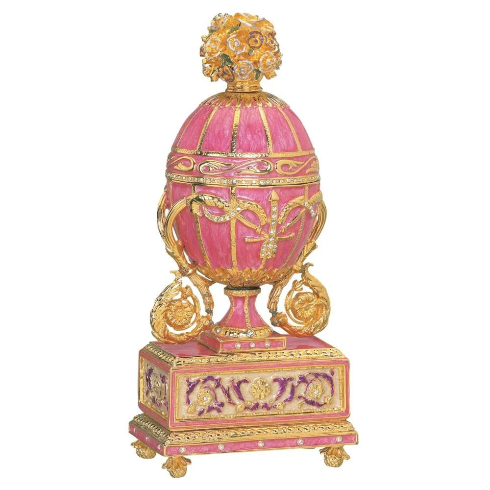 Saint Petersburg Imperial Romanov-Style Collectible Enameled Egg: Katrina