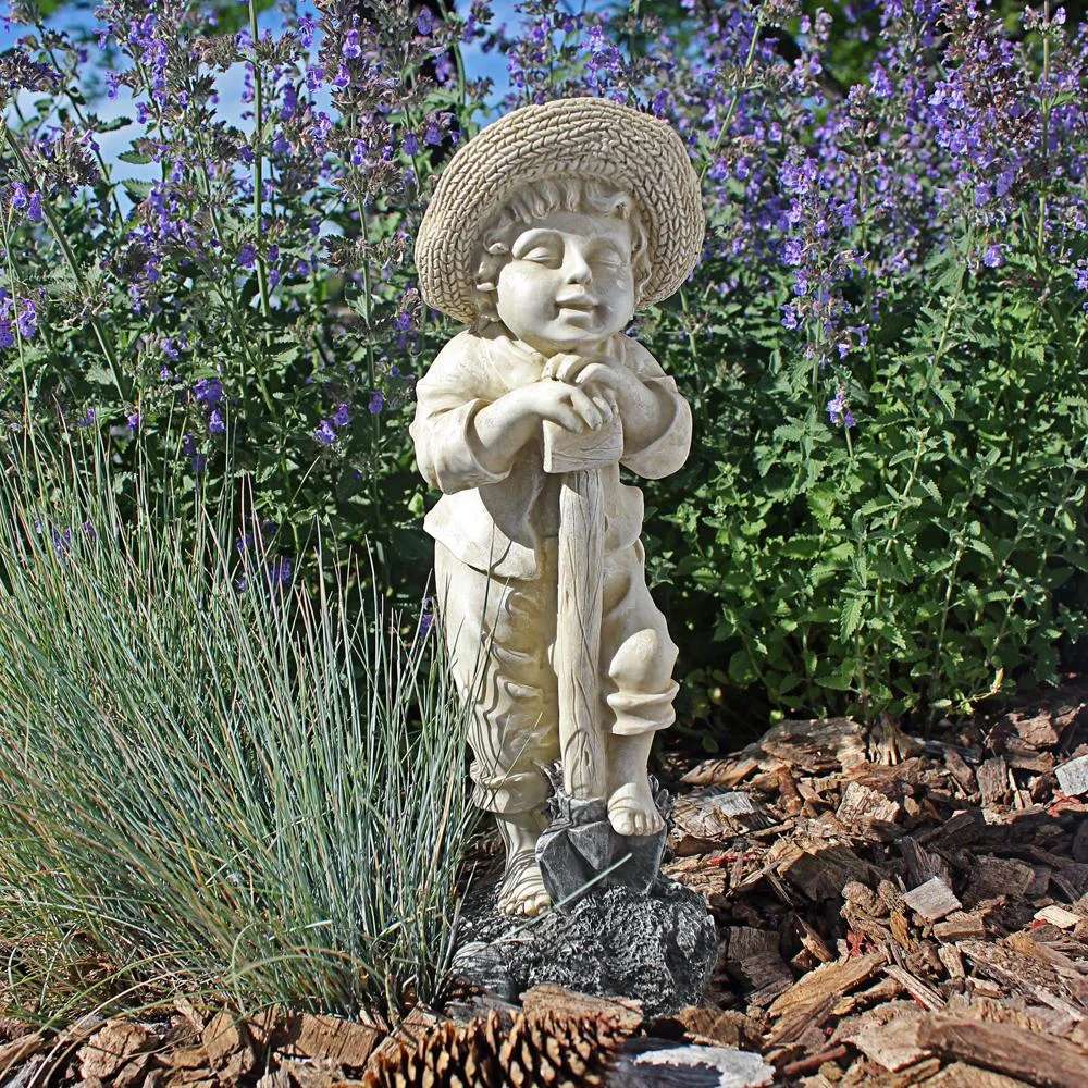 Young Gardener Boy Statue: Samuel Medium