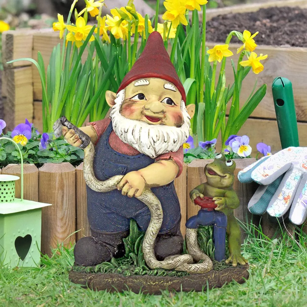 Firefighter Franz and his Frog Fire Brigade Garden Gnome Statue