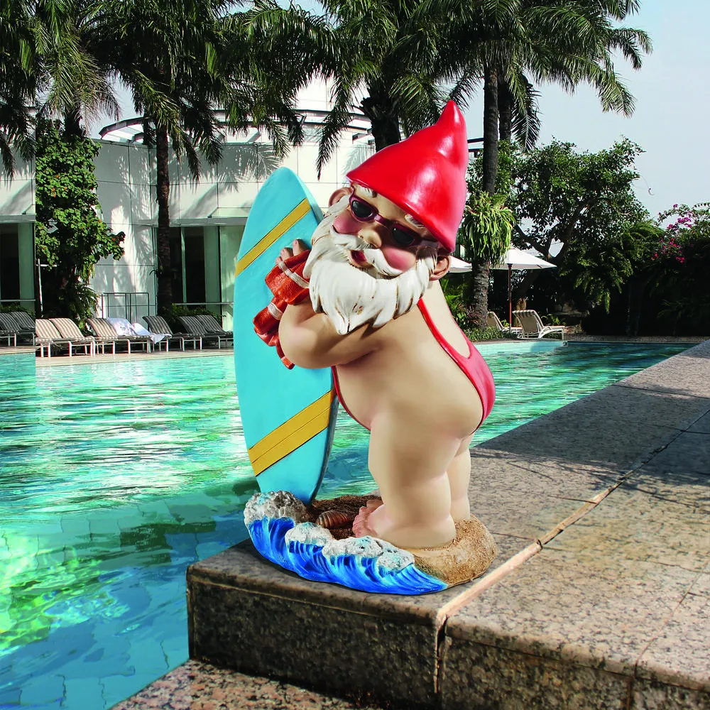 The Shredder Surfer Dude Gnome Statue
