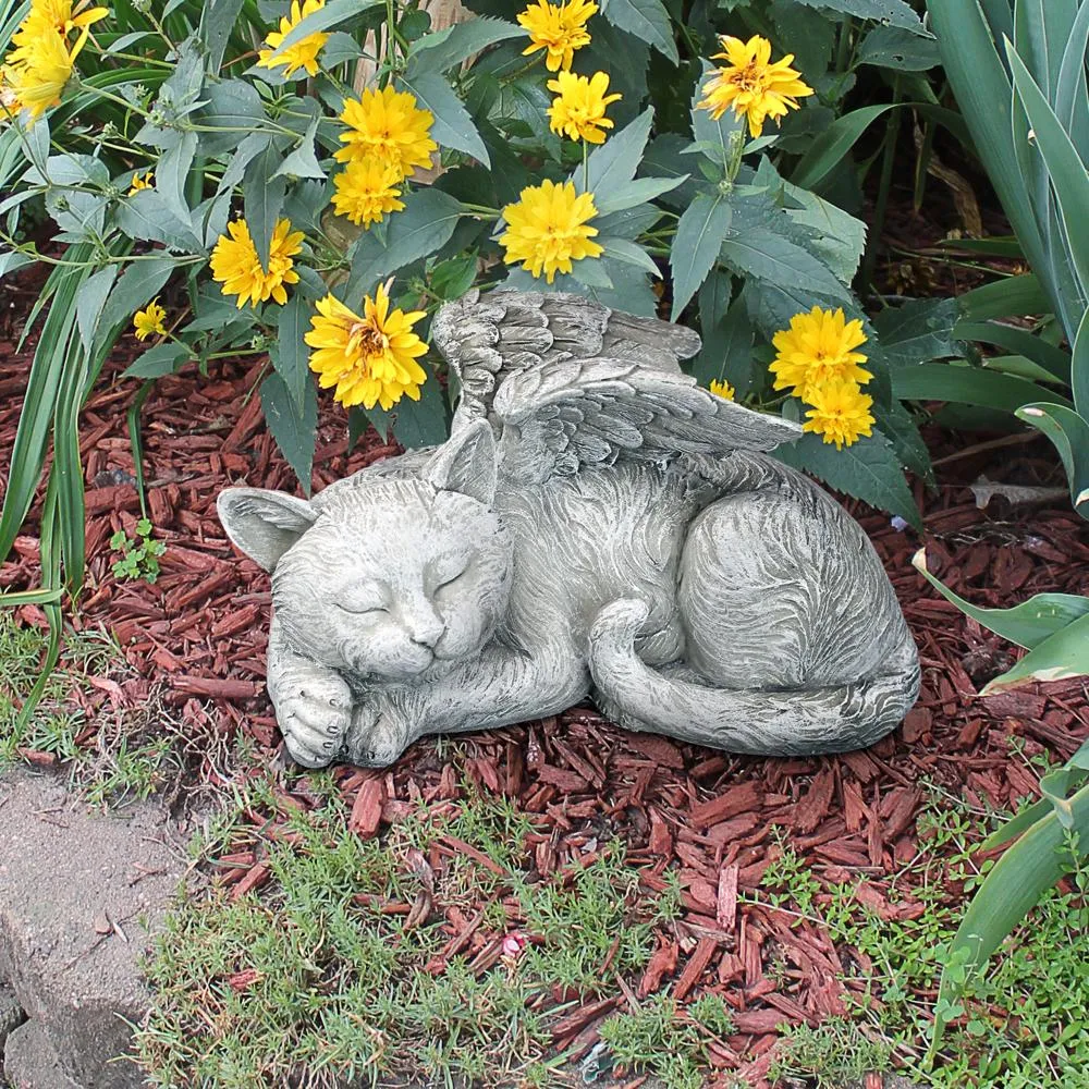 Cat Memorial Angel Pet Statue