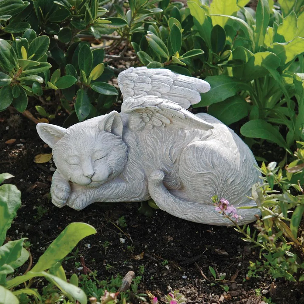 Cat Memorial Angel Pet Statue