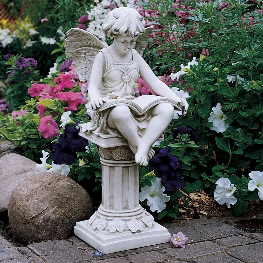 The British Reading Fairy Garden Statue