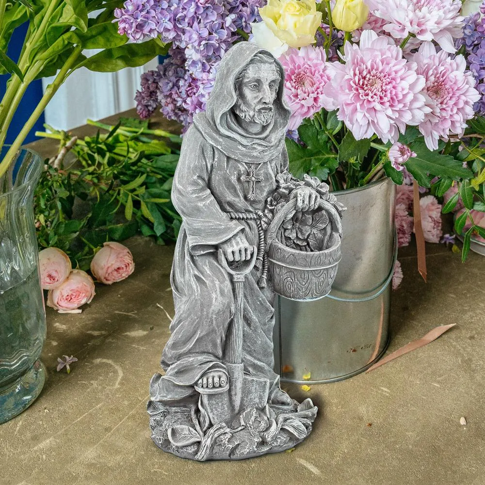 St. Fiacre the Gardener's Patron Saint Statue: Small