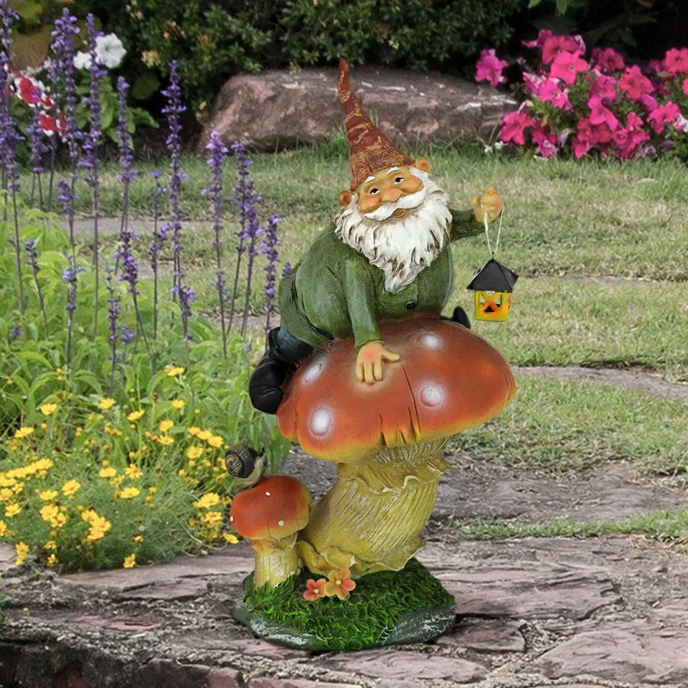 Tesla with the Lamp Garden Gnome Statue