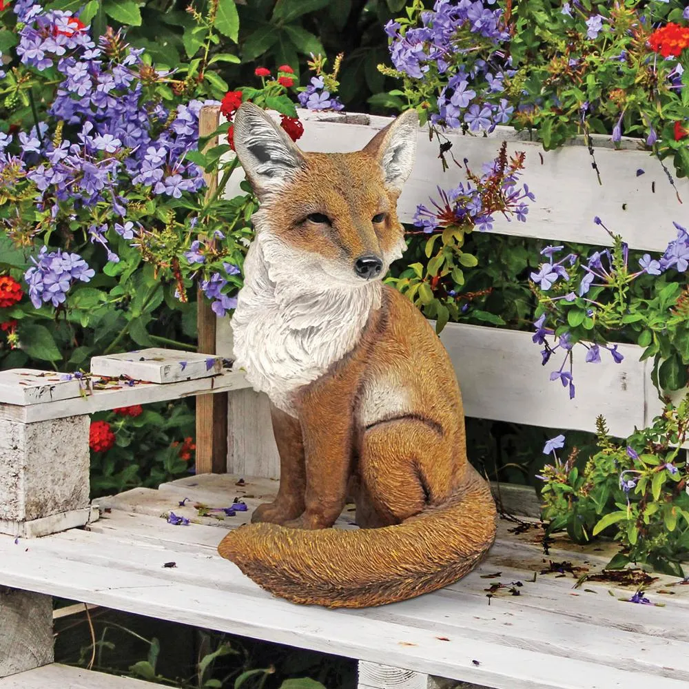 Fabian the Flamboyant Fox Garden Statue