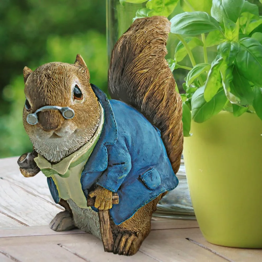 Grandfather Squirrel Garden Statue