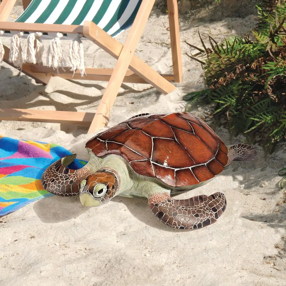 Flat Back Sea Turtle Statue: Each