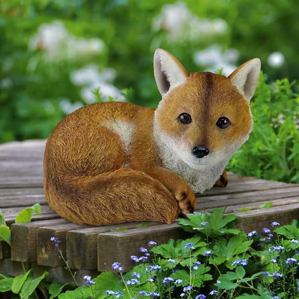 Diablo the Baby Red Fox Statue