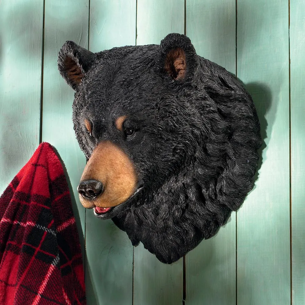 American Black Bear Sculptural Wall Trophy