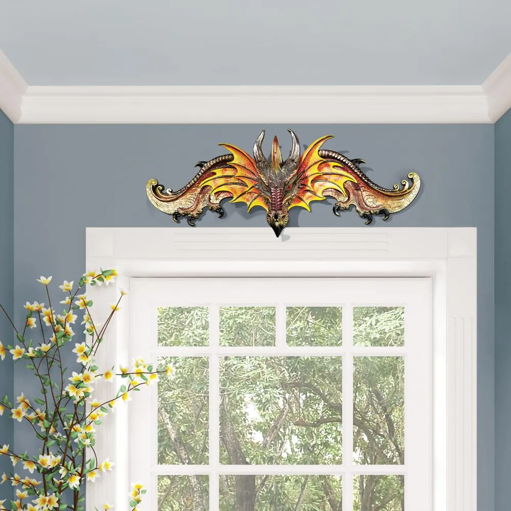 Dragon of Kingsbridge Manor Sculptural Wall Pediment: Each