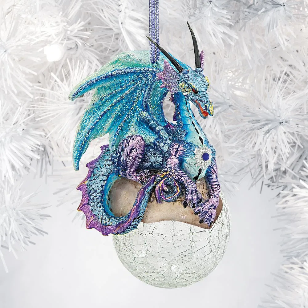 Frost the Gothic Dragon Holiday Ornament: Each