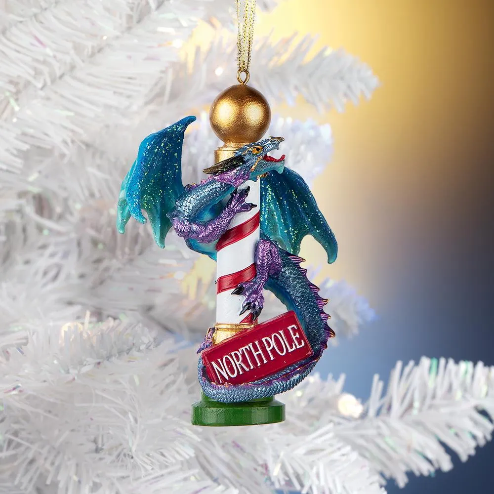 North Pole Dancing Dragon 2024 Gothic Holiday Ornament: Each