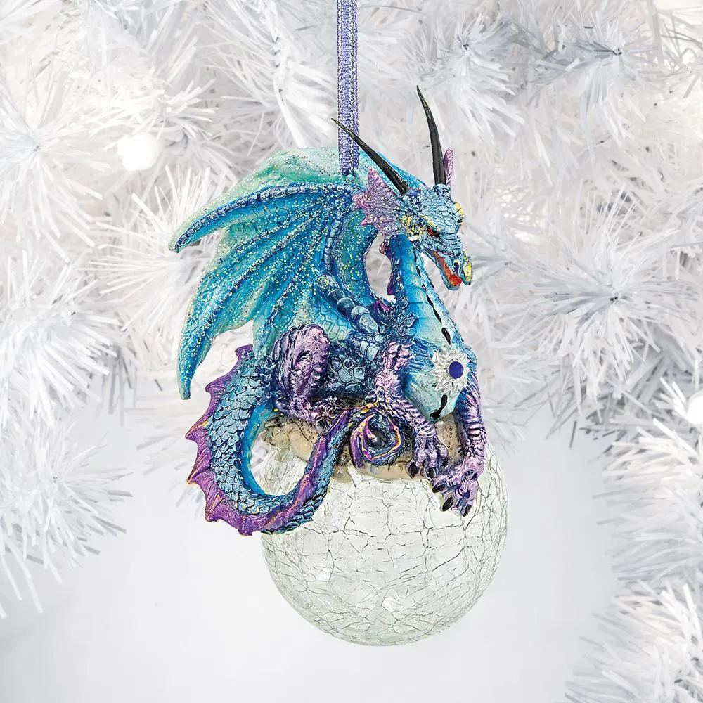 Frost the Gothic Dragon Holiday Ornament: Set of Three