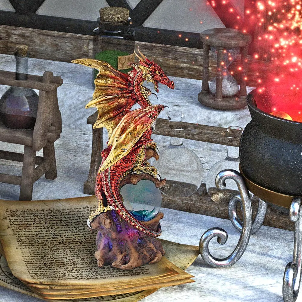 Dragon Defender of Life Source Orb Statue