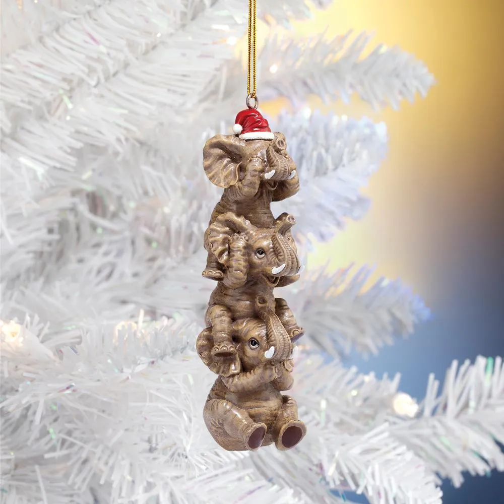 See, Speak, Hear No Evil Elephant Holiday Ornament: Each