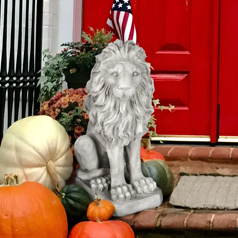 Mansfield Manor Lion Sentinel Statue: Looking Right