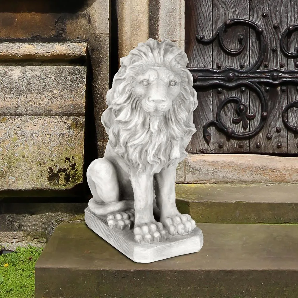 Mansfield Manor Lion Sentinel Statue: Looking Right