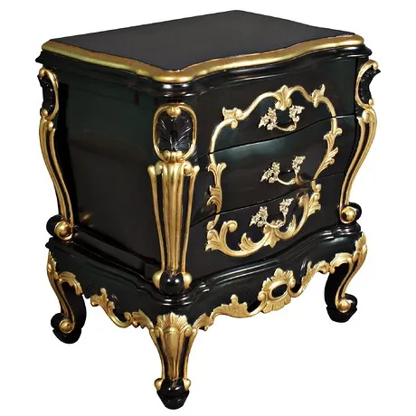 Viennese Rococo Mahogany Nightstand Side Table