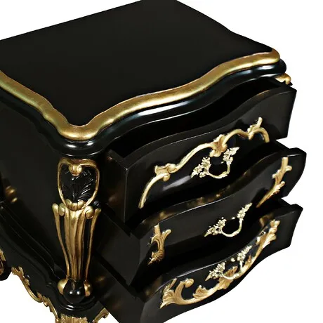 Viennese Rococo Mahogany Nightstand Side Table