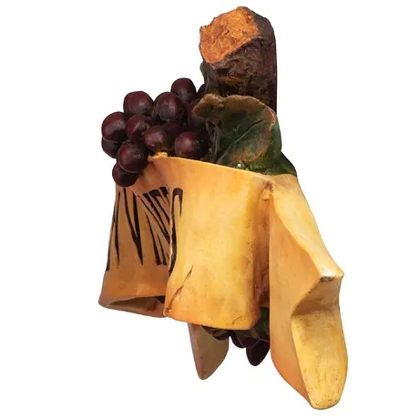 In Vino Veritas Italian Sign Grape Wall Sculpture