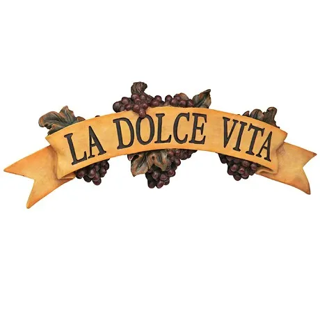 La Dolce Vita Italian Sign Grape Wall Sculpture