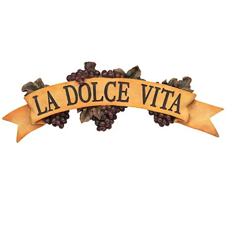 La Dolce Vita Italian Sign Grape Wall Sculpture