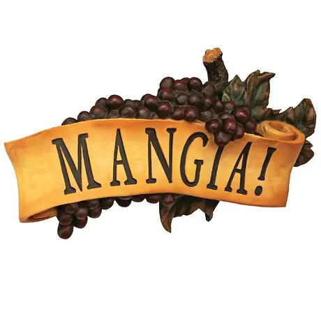 Mangia Italian Signs Grape Wall Sculpture