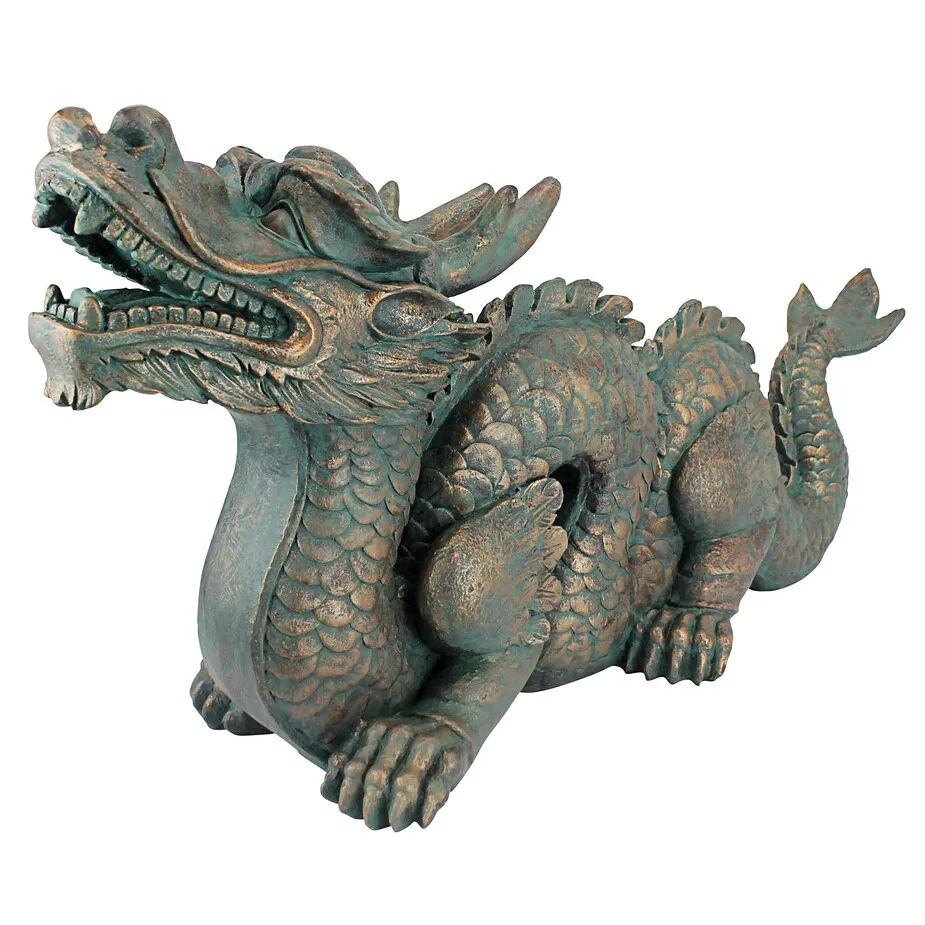 Asian Dragon of the Great Wall Statue: Large