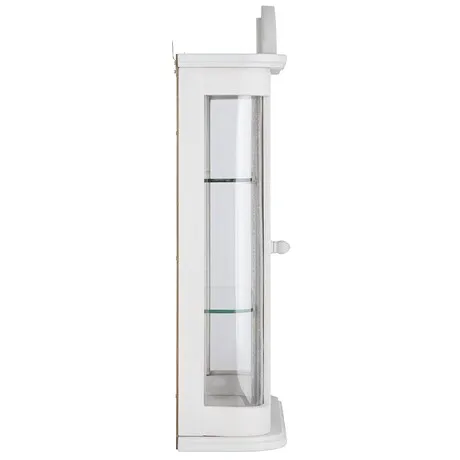 Rosedale Hardwood Wall Curio Cabinet: Lily White Finish