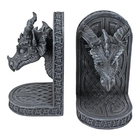 Gray Friar Medieval Dragon Bookend Set