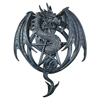 Dragon's Pentacle Gothic Wall Sculpture