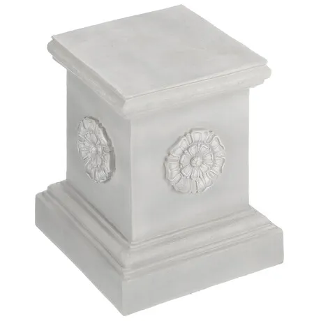 English Rosette Garden Sculptural Plinth: Grande