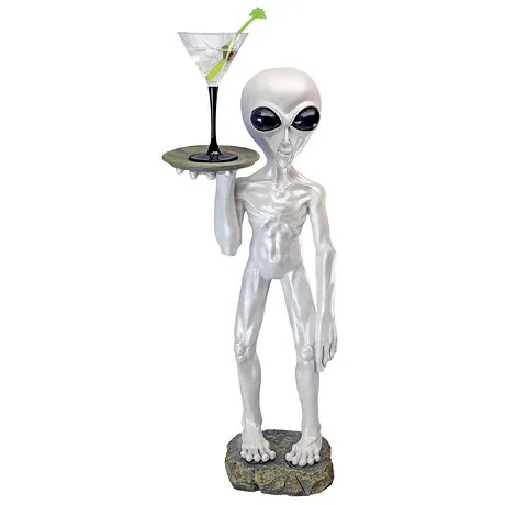 Roswell the Alien Butler Sculptural Pedestal Table