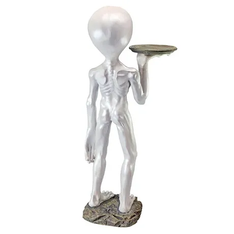Roswell the Alien Butler Sculptural Pedestal Table