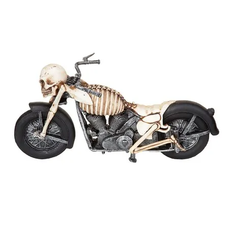 Bone Chillin' Skeleton Motorcycle Statue