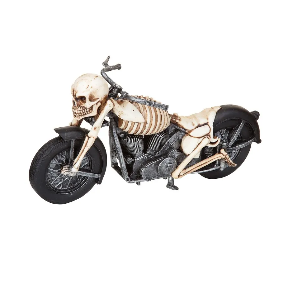Bone Chillin' Skeleton Motorcycle Statue
